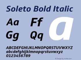 Soleto Bold Italic Version 1.000图片样张