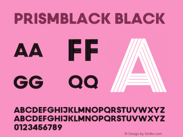 PrismBlack Black Version 001.000 Font Sample