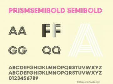 PrismSemiBold SemiBold Version 001.000图片样张