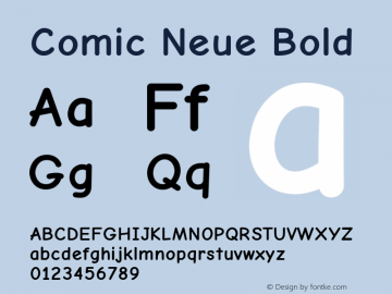 Comic Neue Bold Version 1.000图片样张