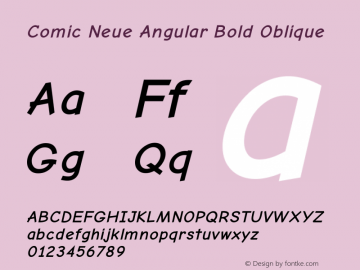 Comic Neue Angular Bold Oblique 1.000 Font Sample