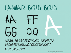 Lamiar Bold Bold Version 1.000 Font Sample