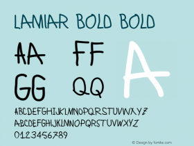 Lamiar Bold Bold Version 1.000 Font Sample