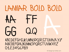 Lamiar Bold Bold Version 1.000 Font Sample