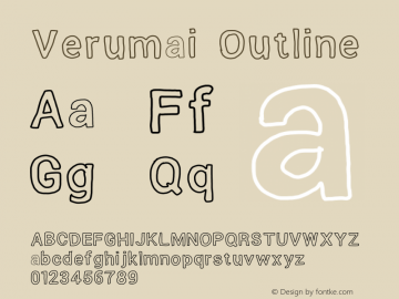 Verumai Outline Version 1.3 Font Sample