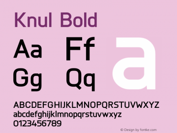 Knul Bold Version 1.001; Fonts for Free; vk.com/fontsforfree图片样张