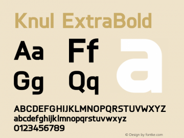 Knul ExtraBold Version 1.001; Fonts for Free; vk.com/fontsforfree图片样张