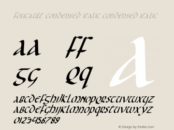 Foucault Condensed Italic Condensed Italic 001.000图片样张