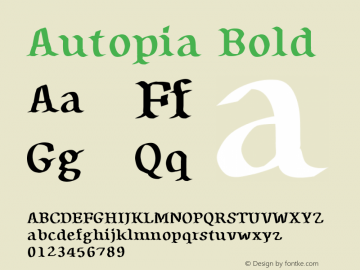 Autopia Bold 001.000 Font Sample