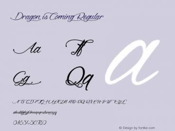 Dragon is Coming Regular 001.000图片样张