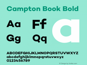 Campton Book Bold Version 1.000;PS 001.000;hotconv 1.0.70;makeotf.lib2.5.58329图片样张