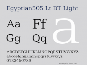 Egyptian505 Lt BT Light Version 1.01 emb4-OT图片样张