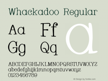 Whackadoo Regular 2.0 Font Sample
