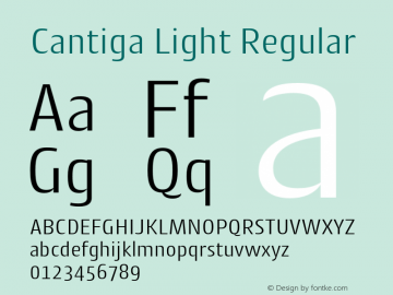 Cantiga Light Regular Version 1.000 2014 initial release图片样张
