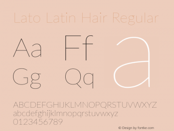 Lato Latin Hair Regular 2.007图片样张