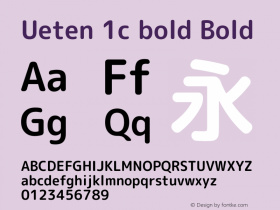 Ueten 1c bold Bold Version 2015.0327 Font Sample