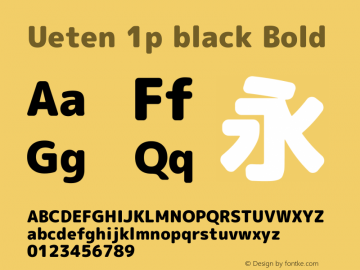 Ueten 1p black Bold Version 2015.0327 Font Sample