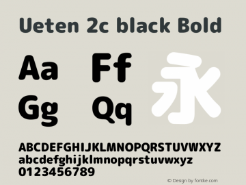 Ueten 2c black Bold Version 2014.0227 Font Sample