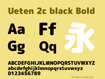 Ueten 2c black Bold Version 2015.0327 Font Sample
