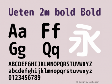 Ueten 2m bold Bold Version 2014.0227 Font Sample