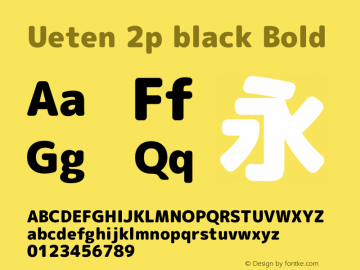 Ueten 2p black Bold Version 2015.0327 Font Sample