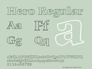 Hero Regular 001.000 Font Sample