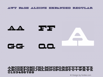 AWT Page Aldine Expanded Regular Version 1.10 October 31, 2013 Font Sample