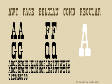 AWT Page Belgian Cond Regular Version 1.10 October 31, 2013图片样张