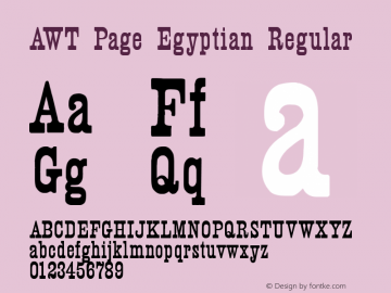 AWT Page Egyptian Regular Version 1.10 October 31, 2013图片样张