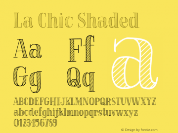 La Chic Shaded Version 1.0;com.myfonts.cultivated-mind.la-chic.shaded.wfkit2.47LZ Font Sample