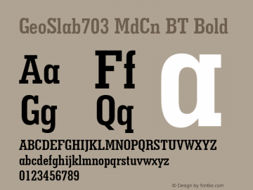 GeoSlab703 MdCn BT Bold Version 1.01 emb4-OT图片样张