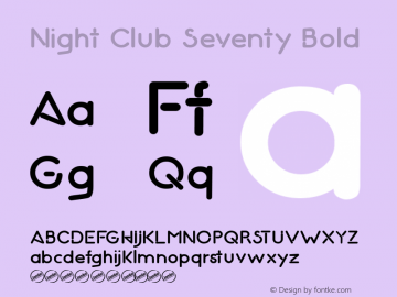 Night Club Seventy Bold Version 1.000图片样张