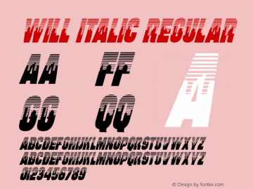 Will Italic Regular Unknown图片样张