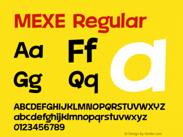 MEXE Regular 1.0图片样张