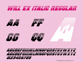 Will Ex Italic Regular Unknown Font Sample