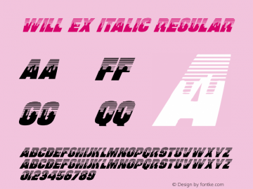 Will Ex Italic Regular Unknown图片样张