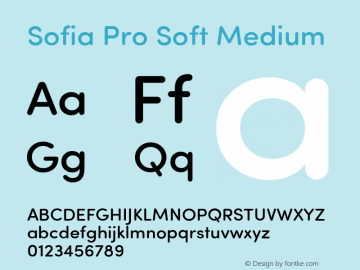 Sofia Pro Soft Medium Version 2.000 Font Sample