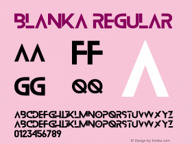 Blanka Regular Version 1.000;PS 001.001;hotconv 1.0.56 Font Sample