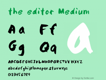 the editor Medium Version 2 Font Sample