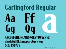 Carlingford Regular 001.000 Font Sample