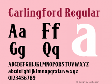 Carlingford Regular 001.000 Font Sample