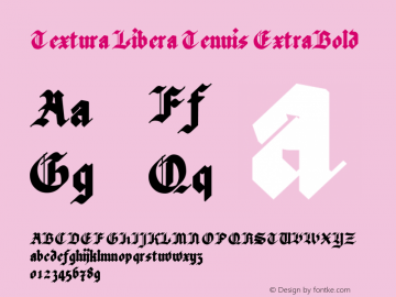 Textura Libera Tenuis ExtraBold Version 0.2.1图片样张