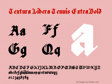 Textura Libera Tenuis ExtraBold Version 0.2.2图片样张