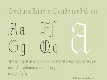 Textura Libera Condensed Thin Version 0.2.2图片样张