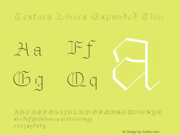 Textura Libera Expanded Thin Version 0.2.0图片样张