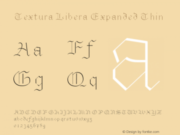 Textura Libera Expanded Thin Version 0.2.1图片样张