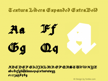 Textura Libera Expanded ExtraBold Version 0.2.1图片样张