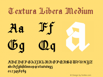 Textura Libera Medium Version 0.2.0 Font Sample