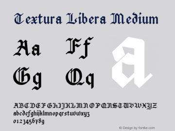 Textura Libera Medium Version 0.2.0 Font Sample