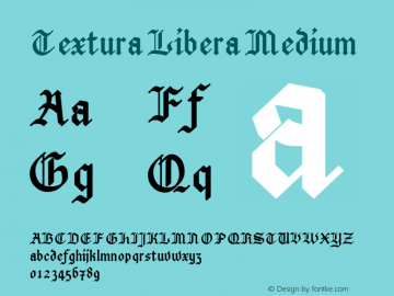 Textura Libera Medium Version 0.2.1 Font Sample